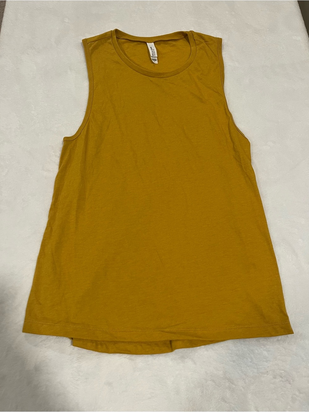 Bella & Canvas Mustard Yellow Tank Top - Size Large